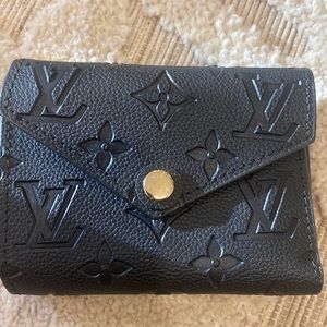 LV wallet black Embossed